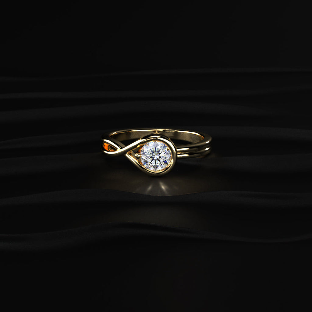 Solitaire Round Diamond Infinity Promise Ring