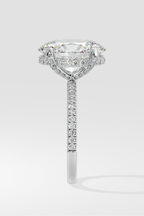 3 ct Oval Hidden Halo Ring
