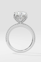 3 ct Oval Hidden Halo Ring