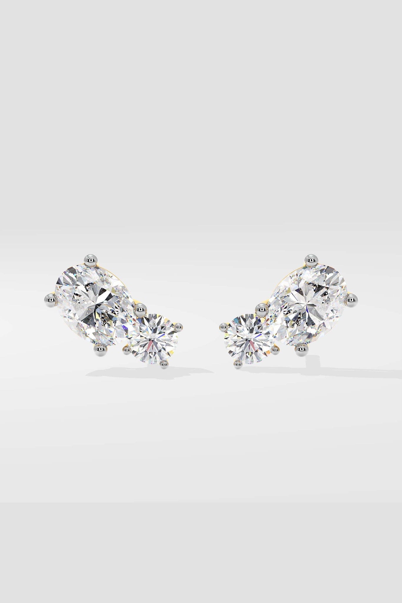 Oval Duo Studs