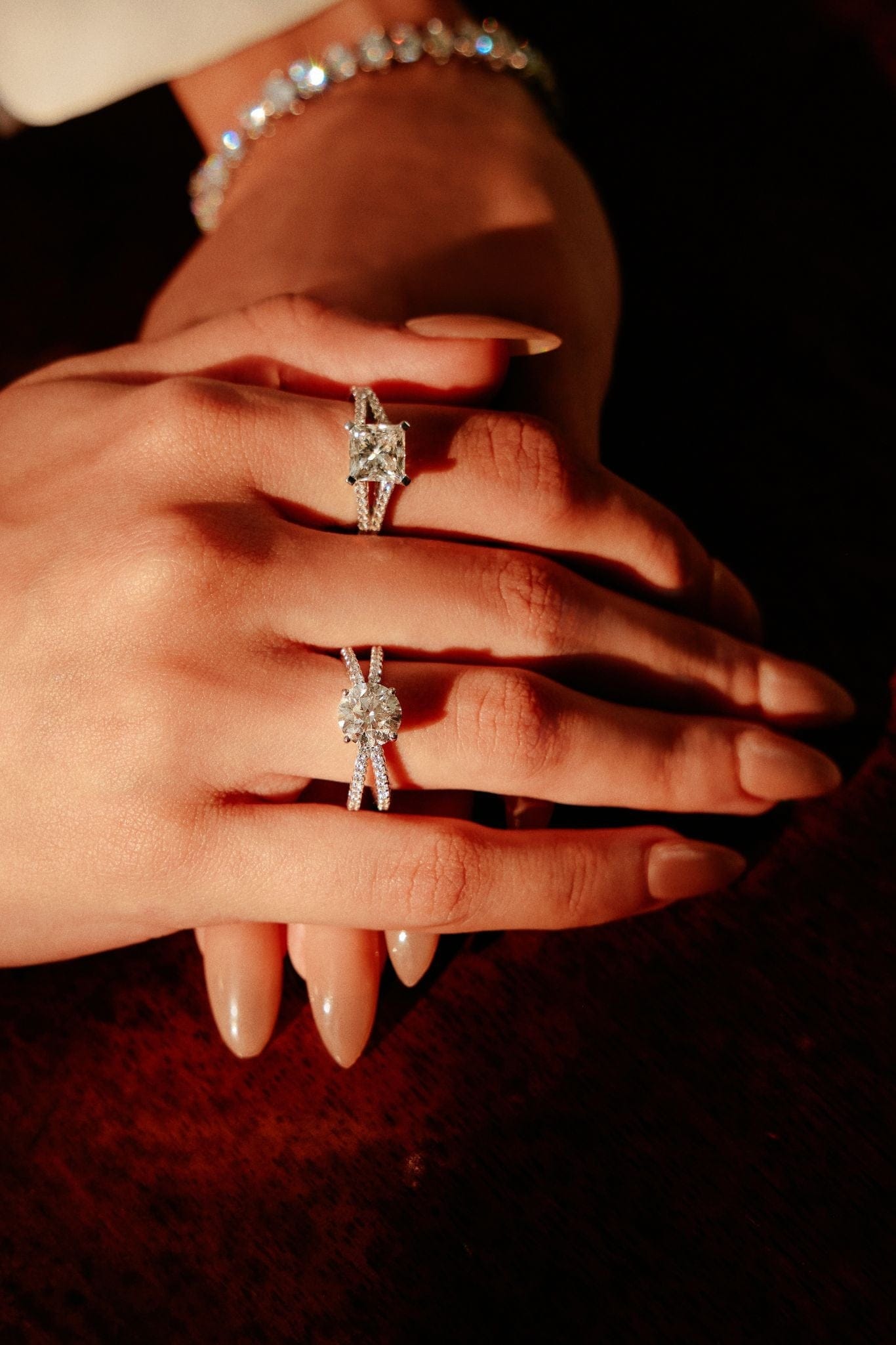 2 ct Crossover Solitaire Ring