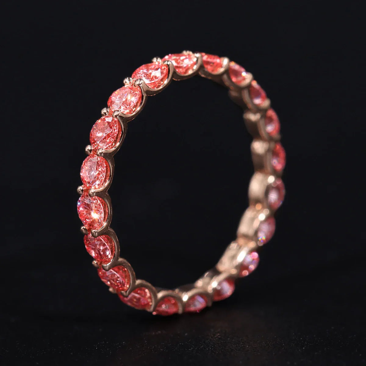 Pink Diamond Eternity Band