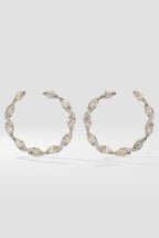 Marquise Diamond Front Hoops