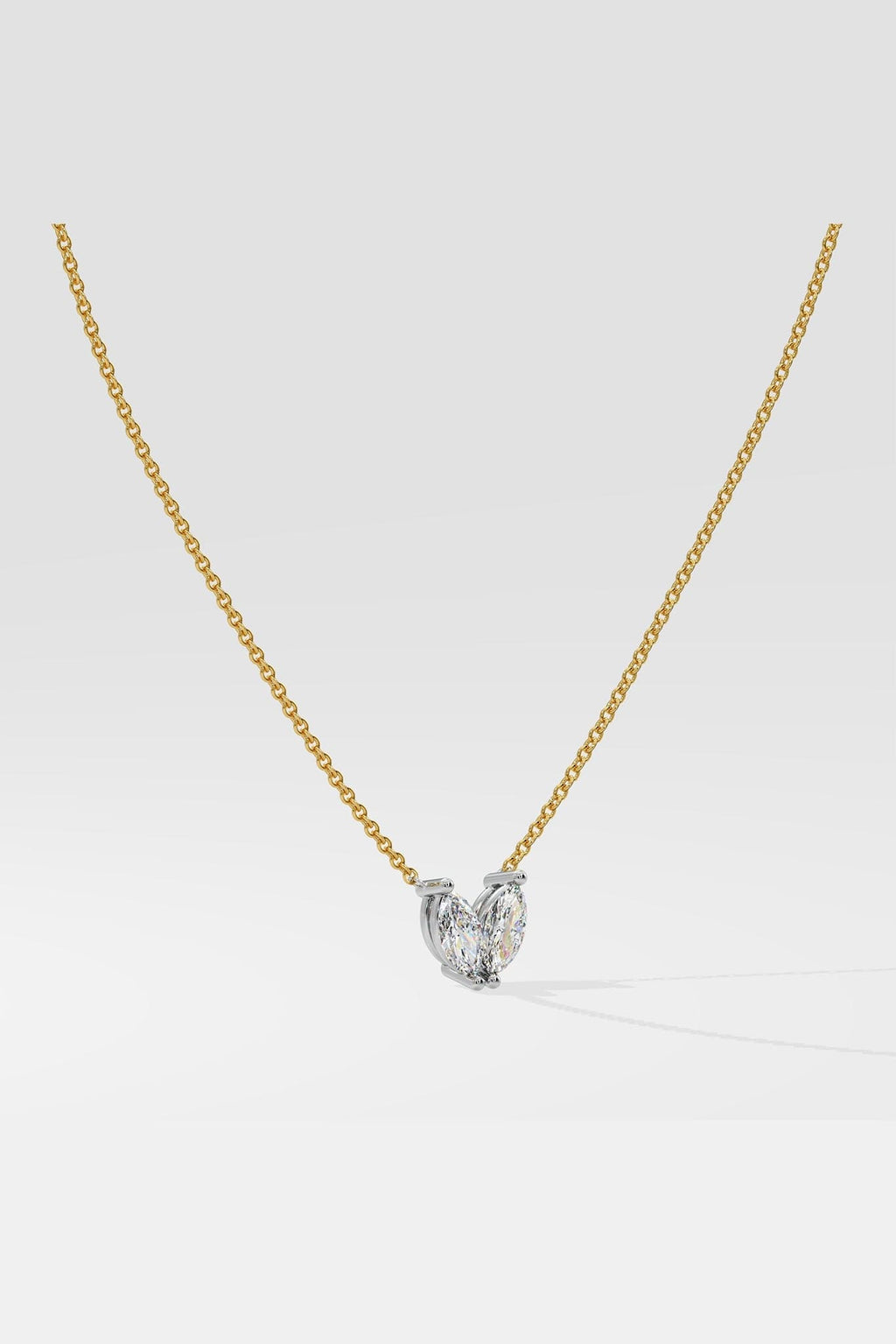 Marquise Heart Duo Necklace