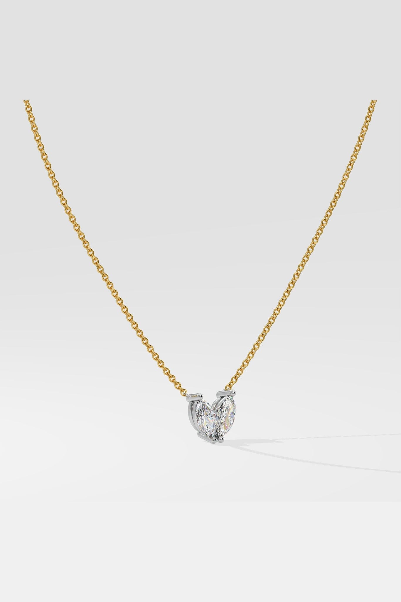 Marquise Heart Duo Necklace