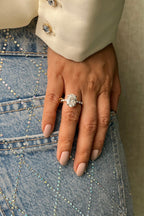 2.5 ct Oval Askew Solitaire Ring