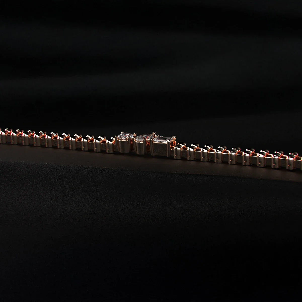 Multi Shape Diamond Trio Bracelet