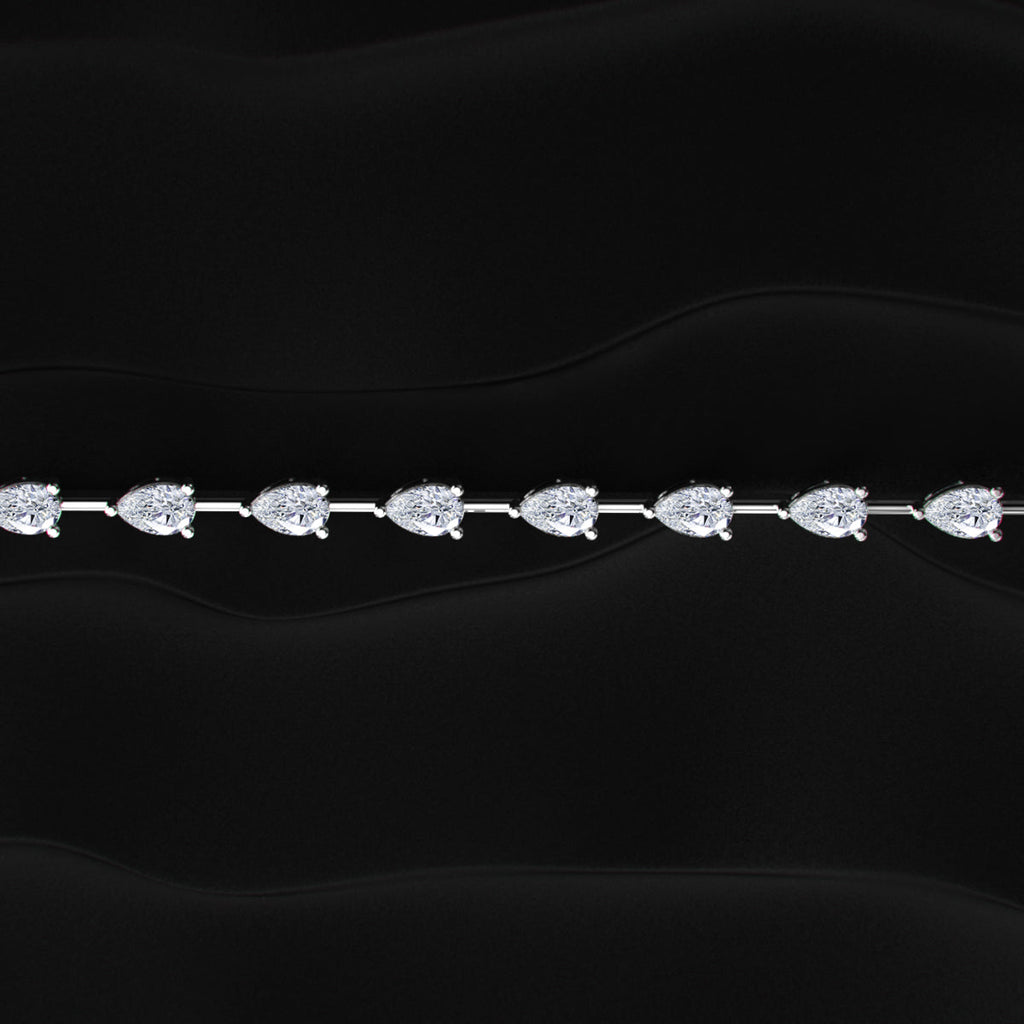 East West Pear Shaped Tennis Bracelet