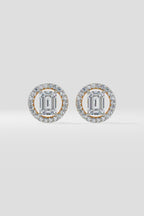 1.5 ct Solitaire Wave Halo Earrings