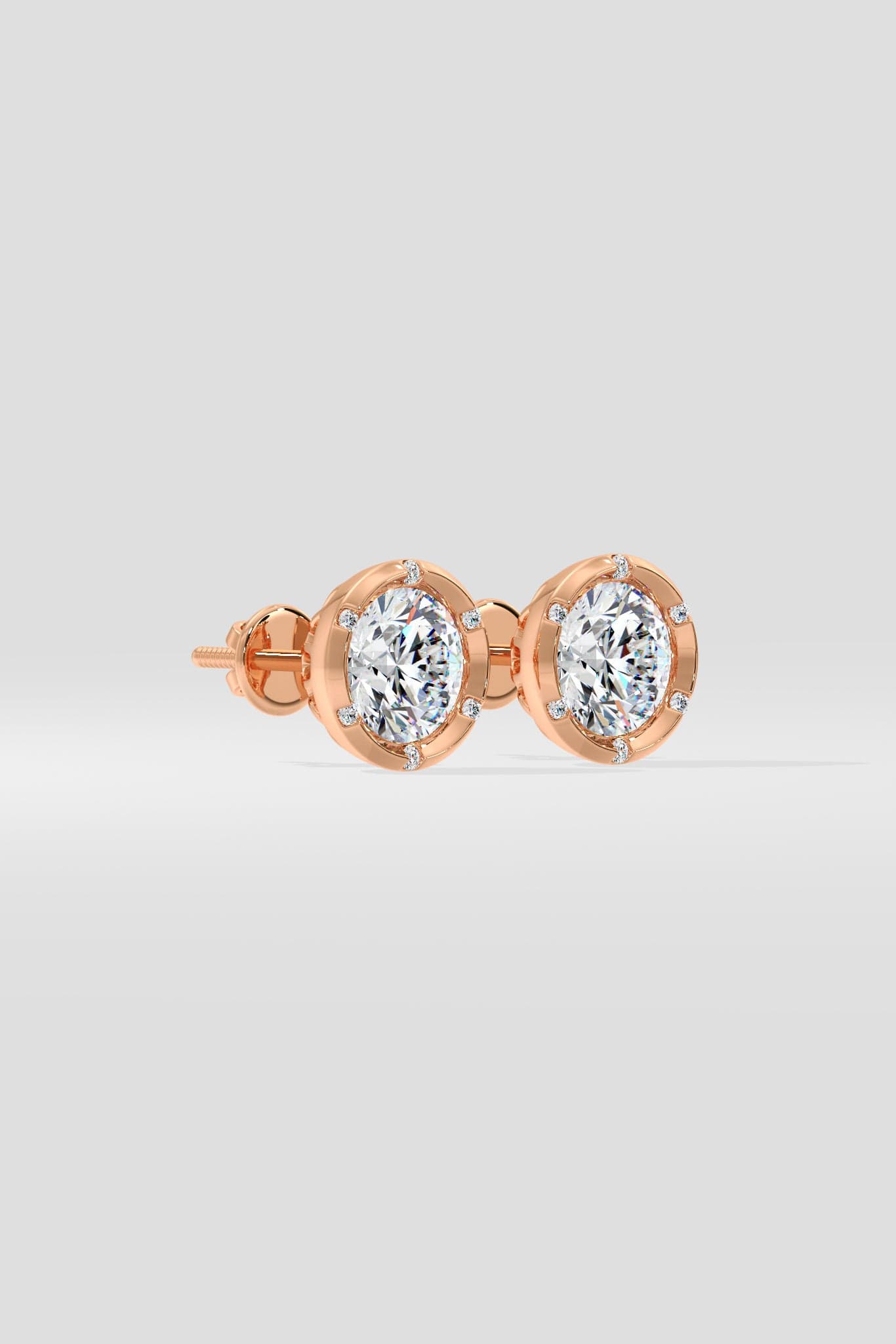 2 ct Spaced Solitaire Studs