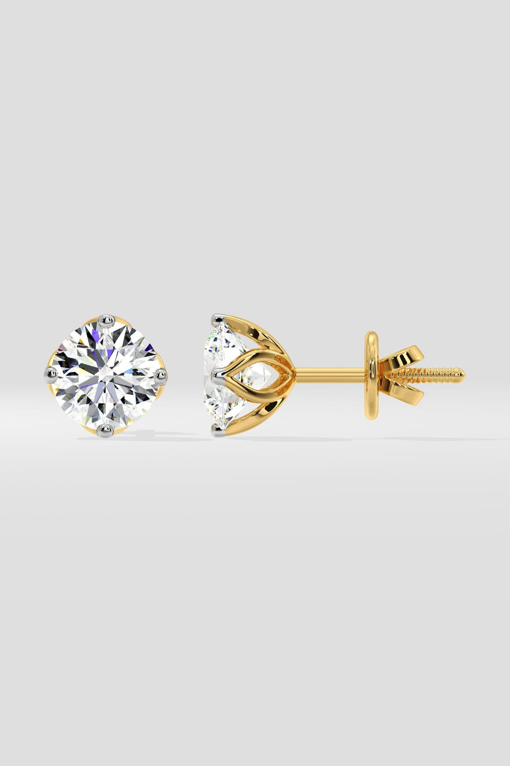 2.5 ct Solitaire Studs