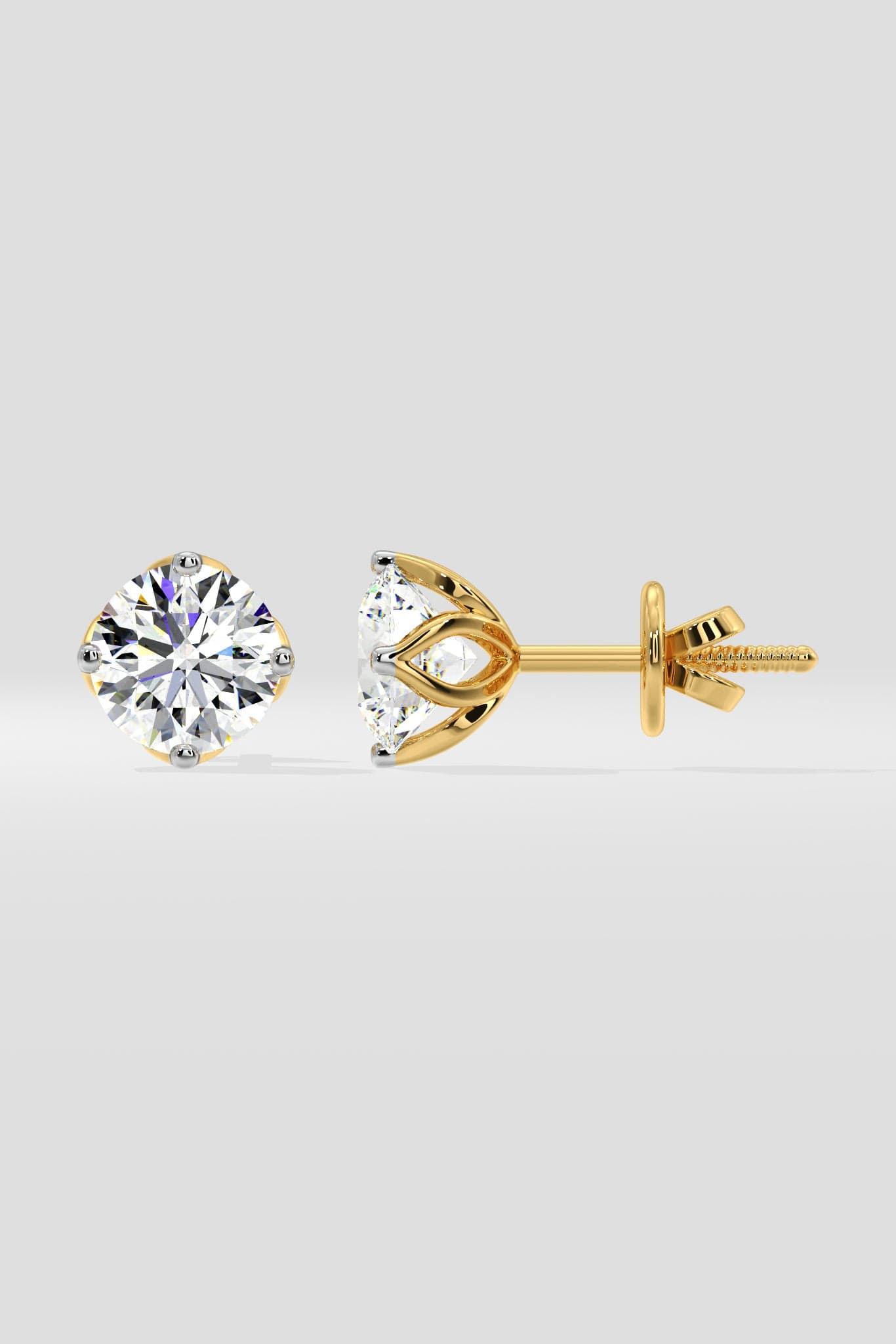 2.5 ct Solitaire Studs