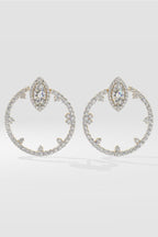 Marquise Halo Front Hoops