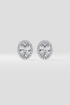 1.5 ct Oval Halo Studs