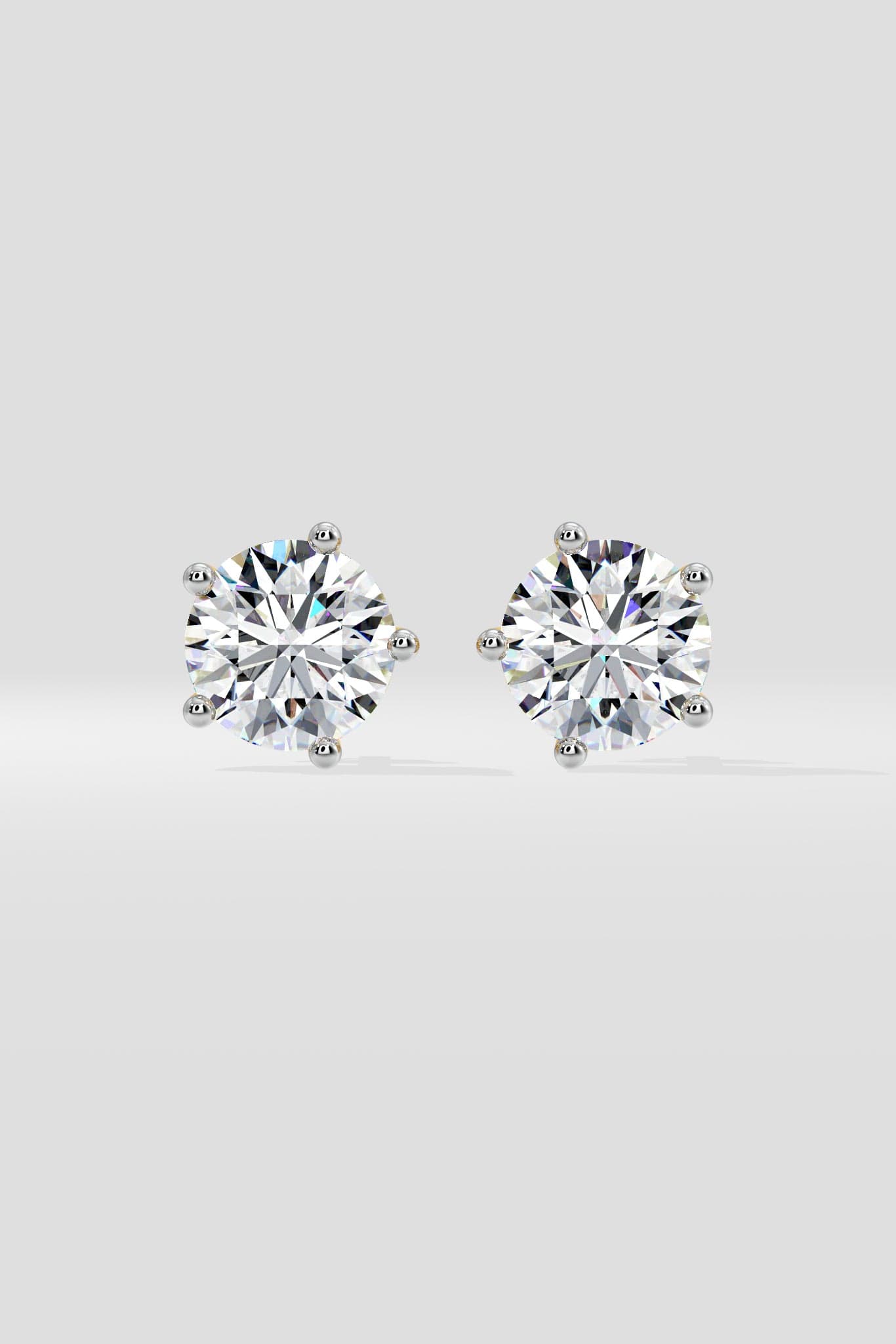 3 ct Solitaire Classic Studs