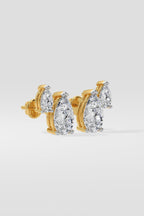 2 ct Pear Duo Studs