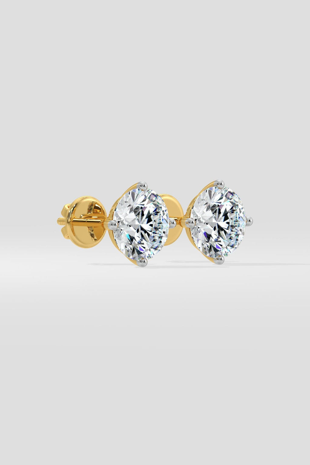 4 ct Conical Solitaire Studs