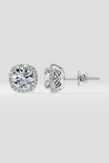 2 ct Cushion Halo Studs