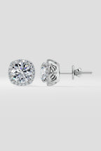 2 ct Cushion Halo Studs