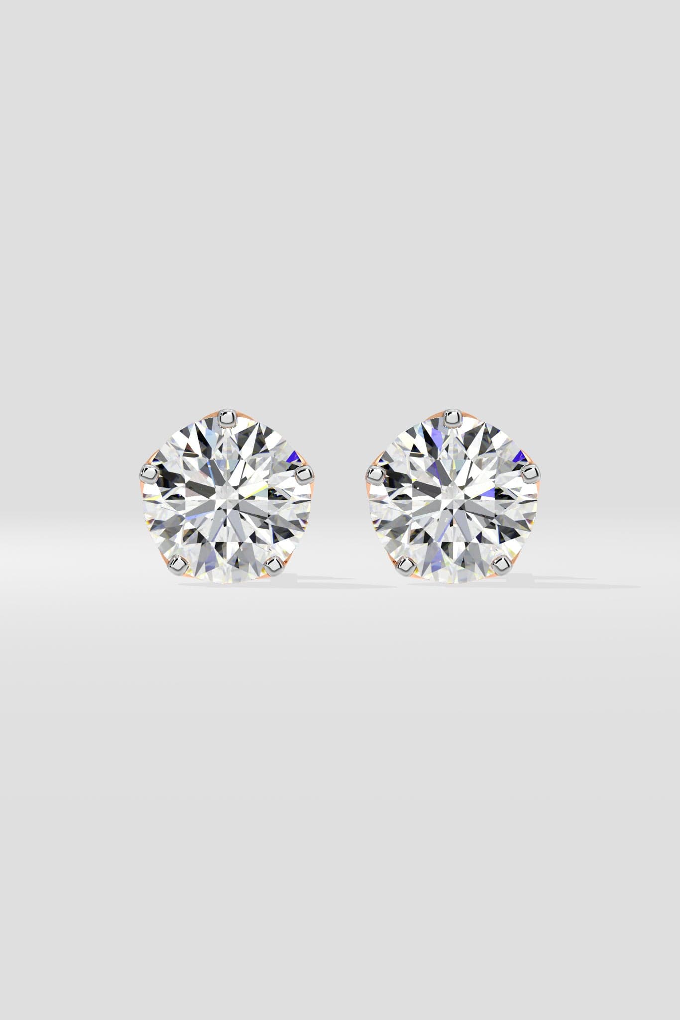 4 ct Solitaire Studs