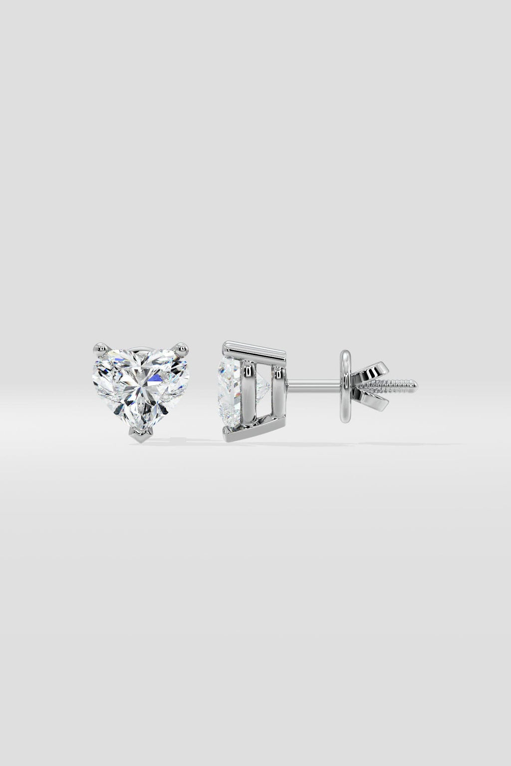 1.5 ct Classic Heart Studs