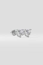 1.5 ct Classic Heart Studs