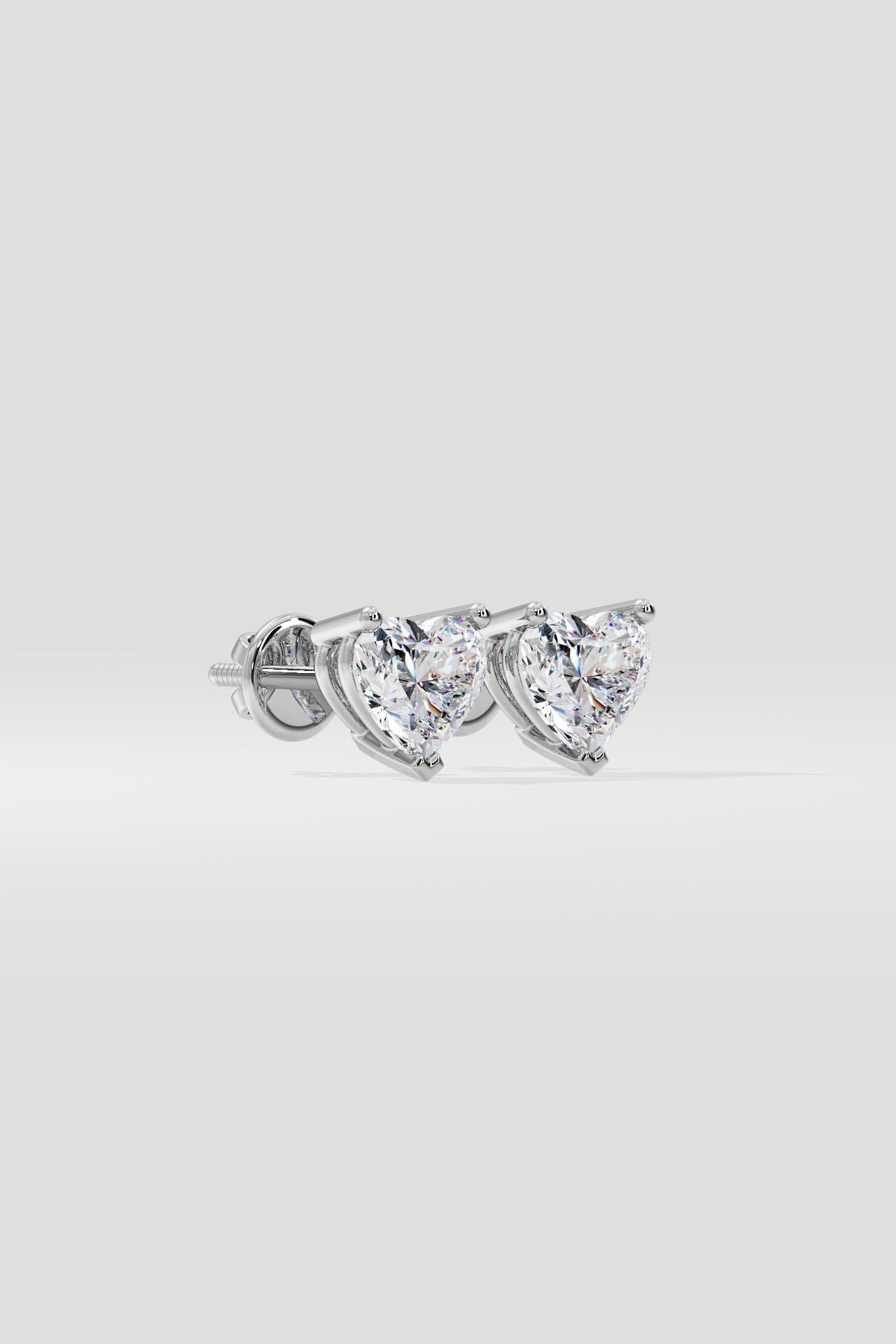 1.5 ct Classic Heart Studs