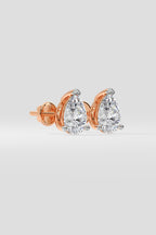2 ct Pear Studs