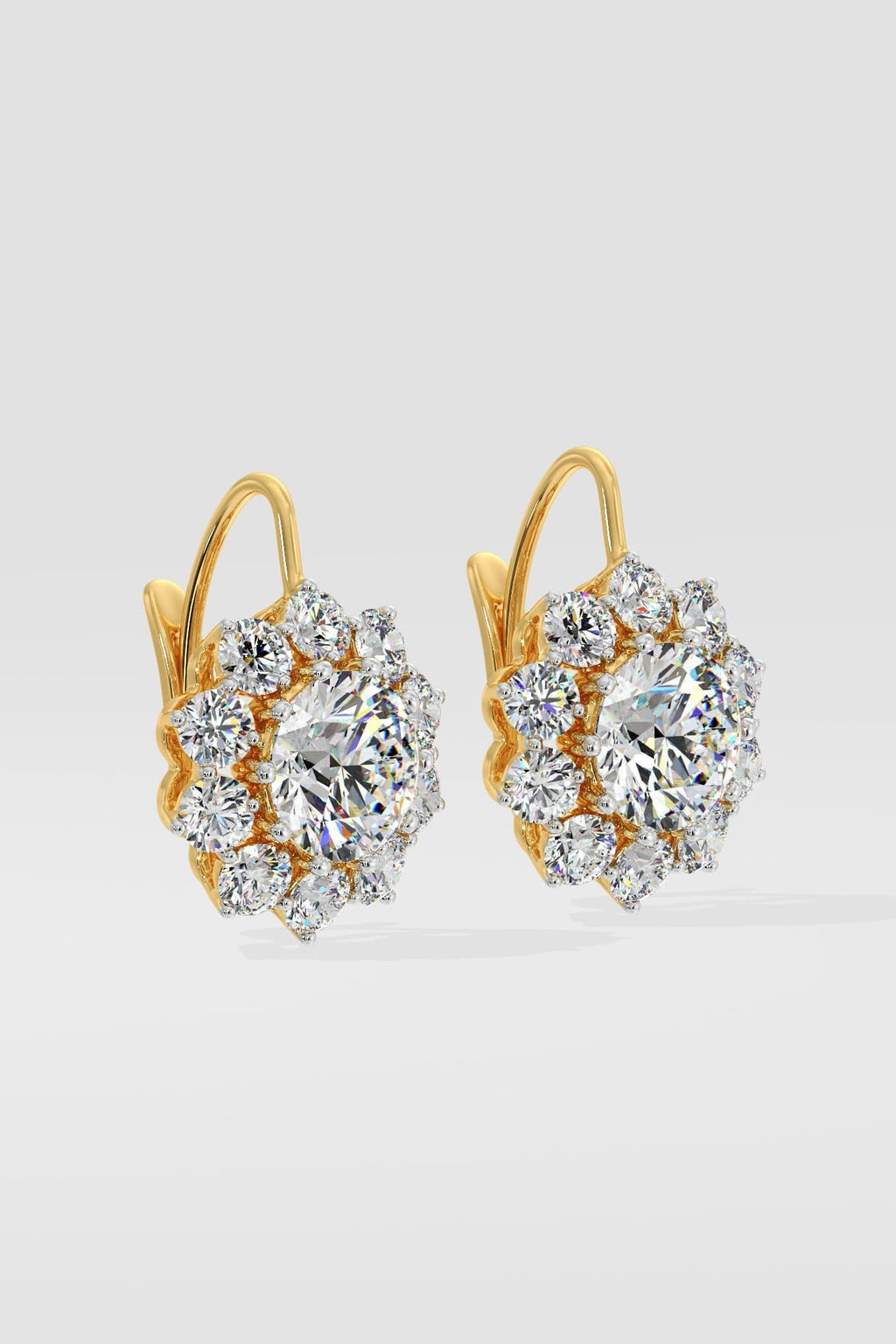 4 ct Fleur Solitaire Danglers