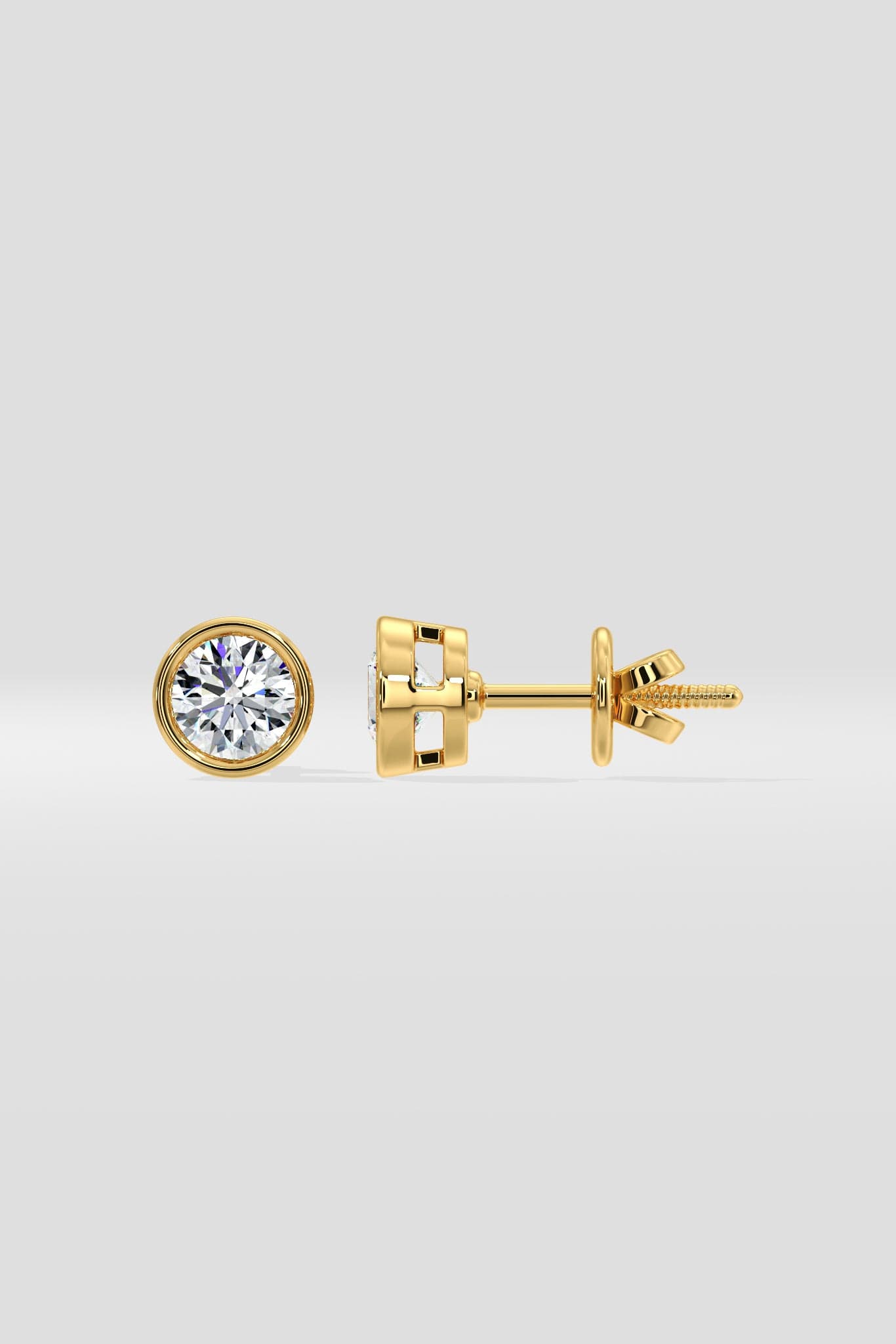 1 ct Bezel Studs