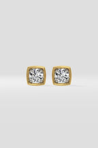 1 ct Bezel Cushion Studs