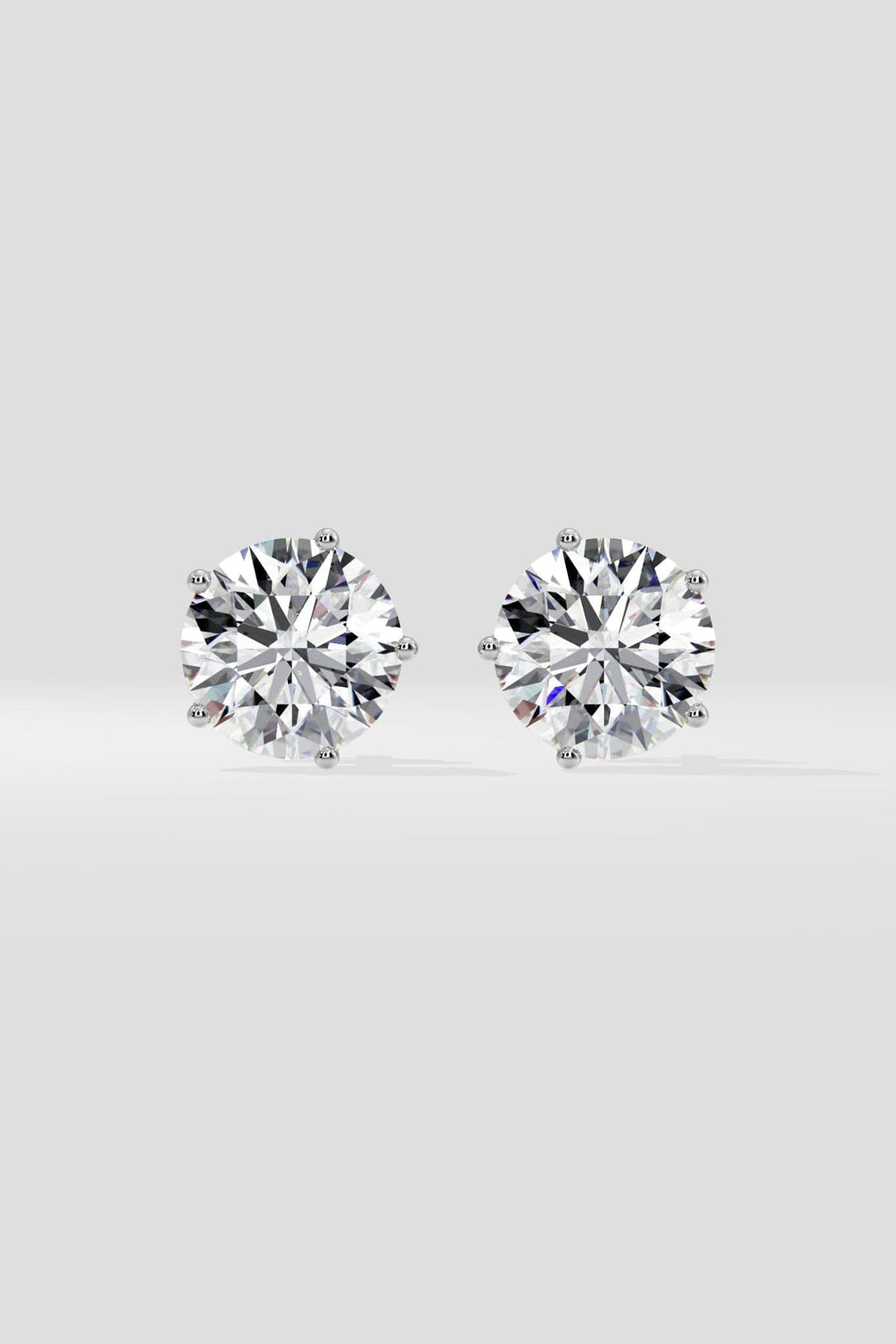 4 ct Solitaire Studs