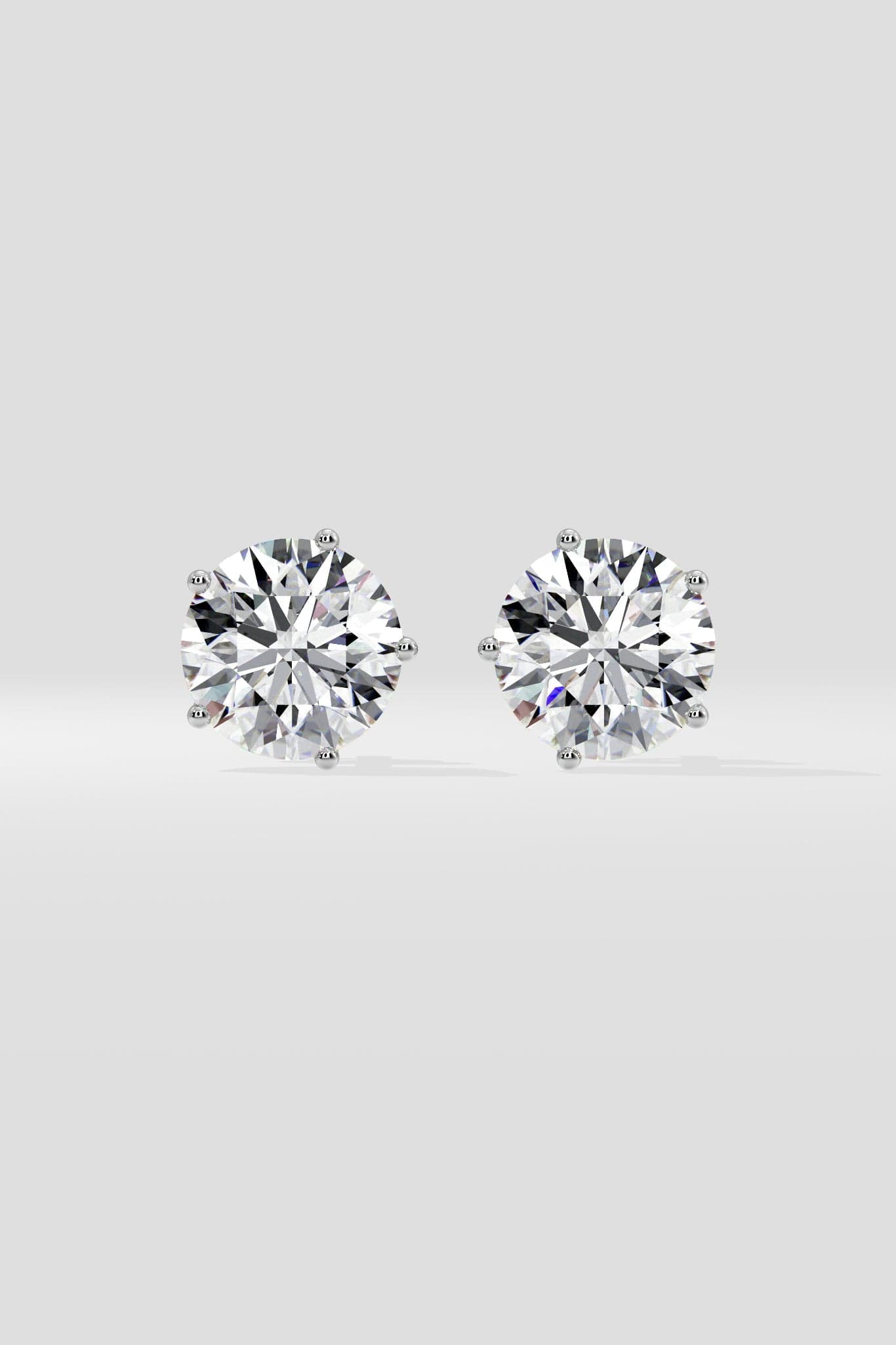 4 ct Solitaire Studs