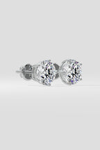 4 ct Solitaire Studs