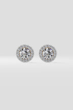 1 ct Floret Halo Earrings