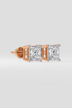 3 ct Princess Studs