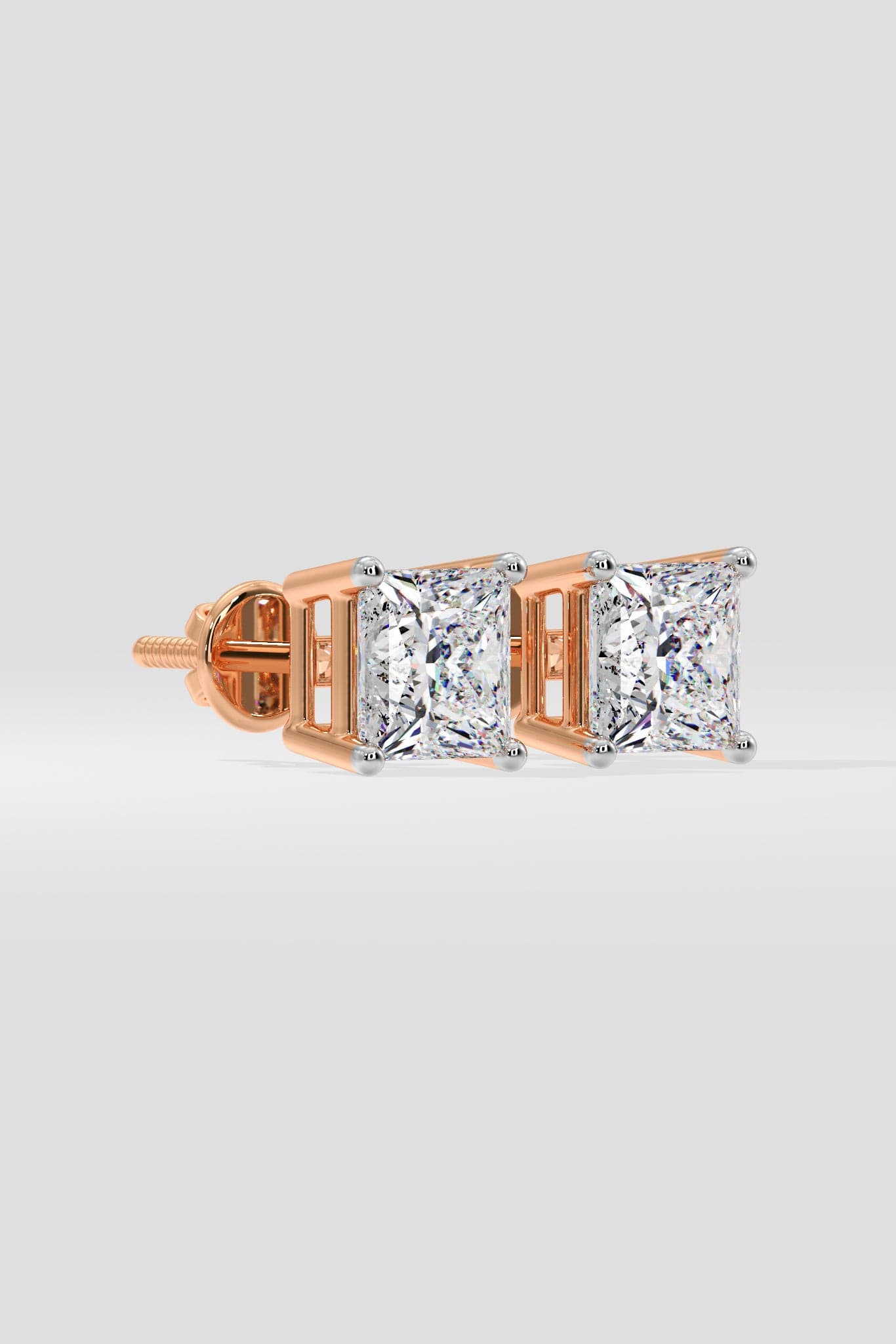 3 ct Princess Studs