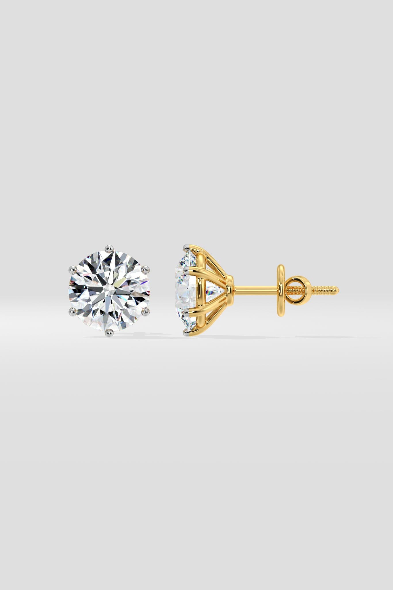 2 ct Solitaire Studs