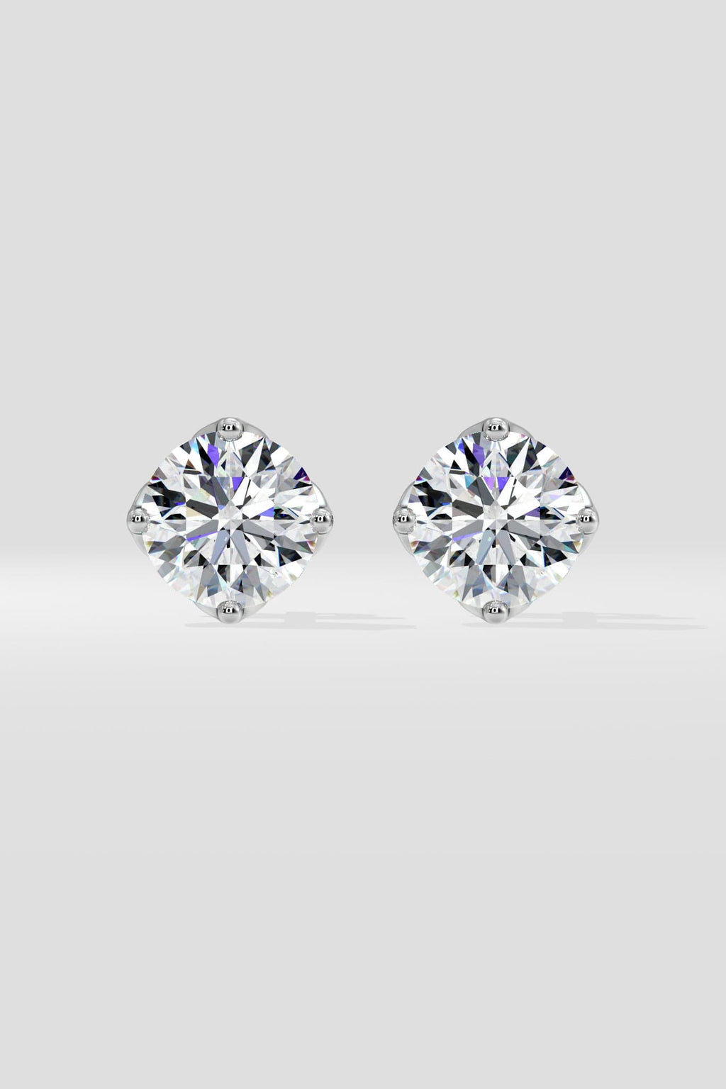 5 ct Lotus Solitaire Studs