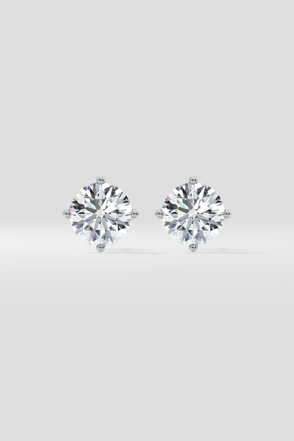 3 ct Conical Solitaire Studs