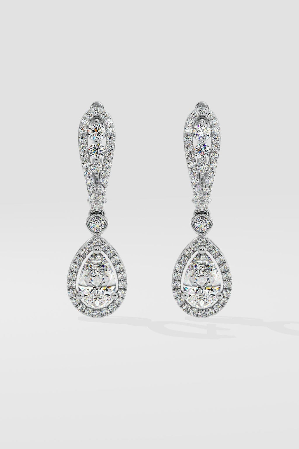 Minari Pear Halo Danglers