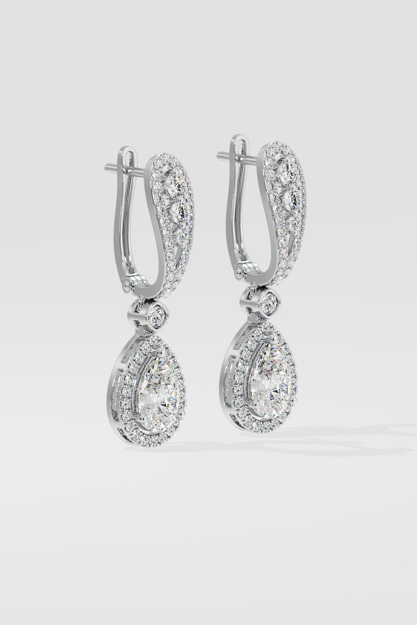 Minari Pear Halo Danglers