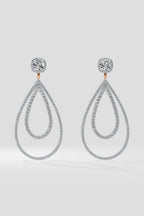 2 ct Halo Loop Earrings