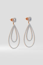 2 ct Halo Loop Earrings