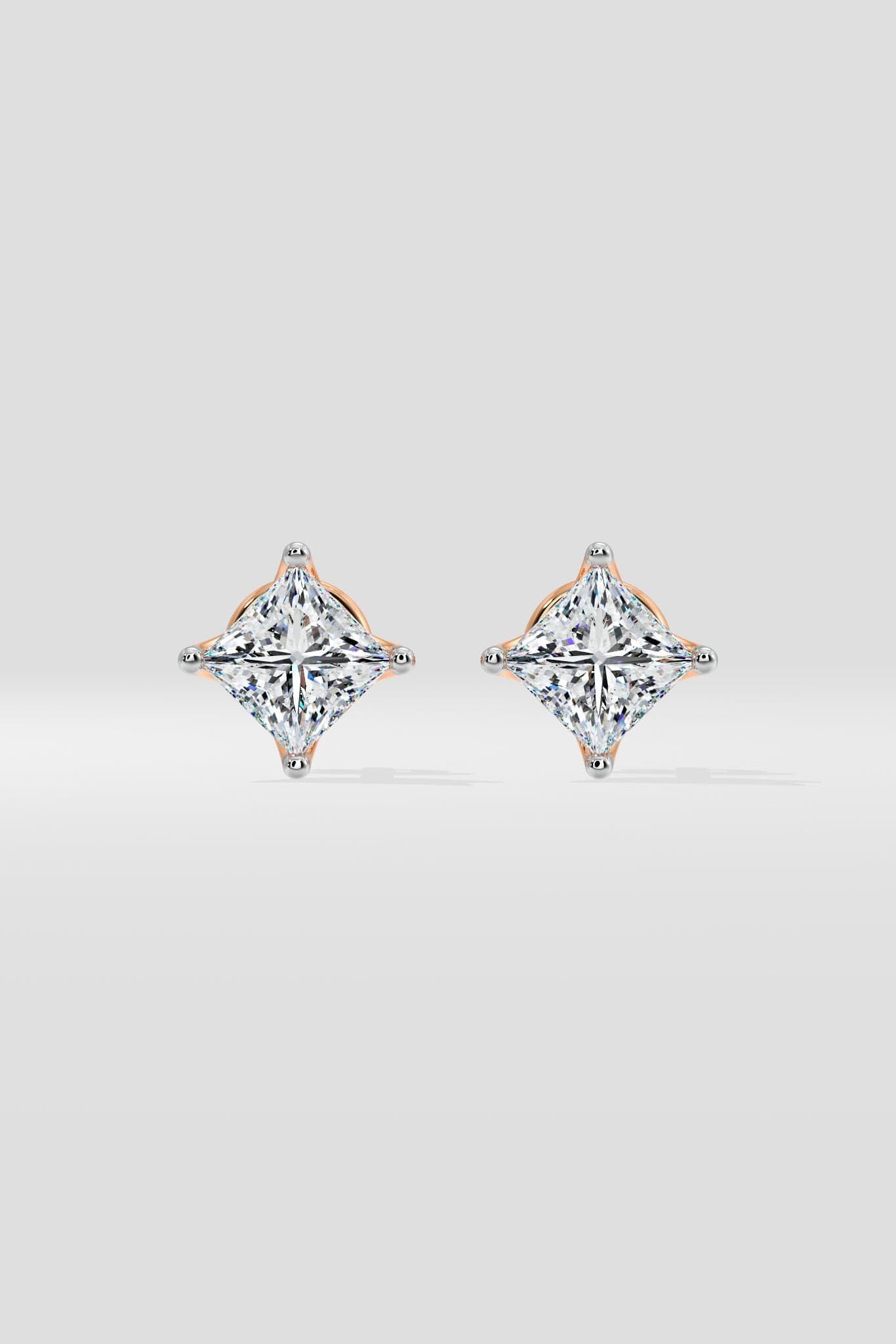 1.5 ct Princess Studs