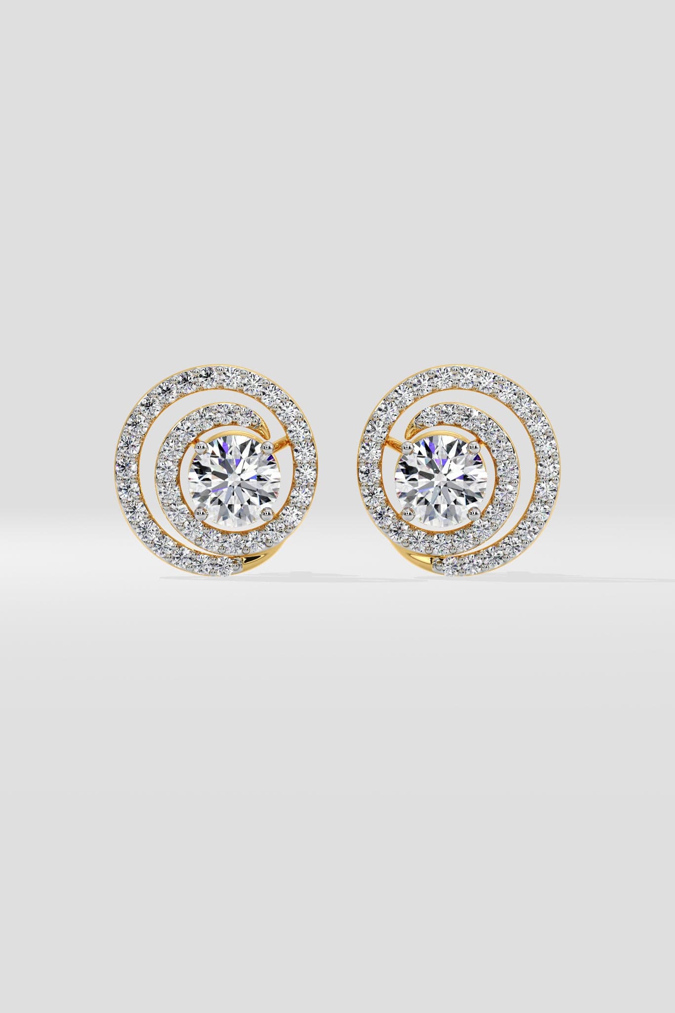 1 ct Loop Halo Earrings