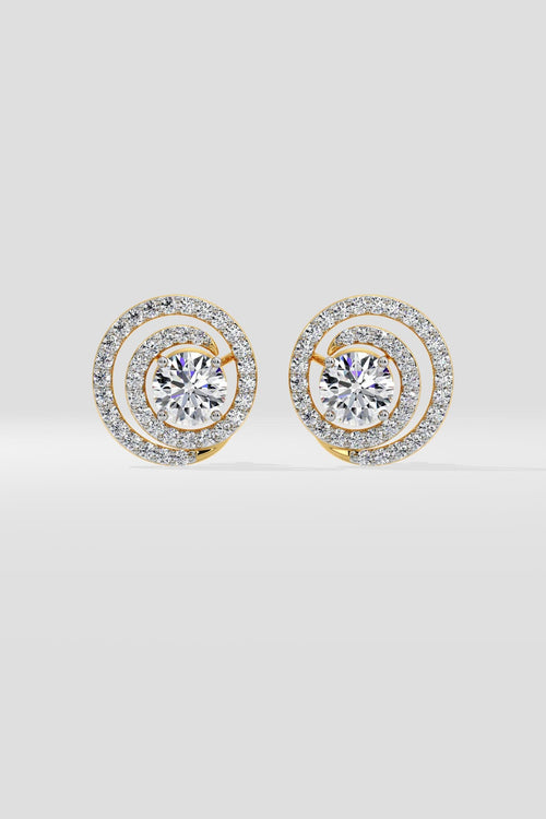 1 ct Loop Halo Earrings