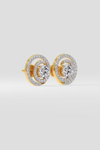 1 ct Loop Halo Earrings