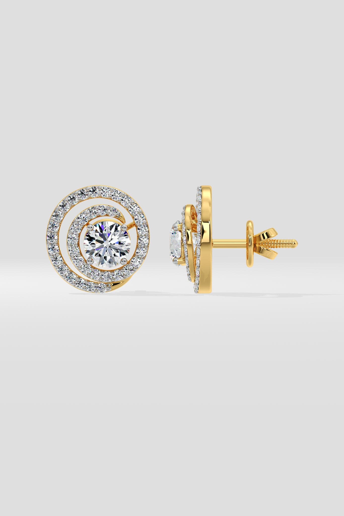 1 ct Loop Halo Earrings