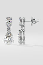 2 ct Pear Solitaire Drop Earrings